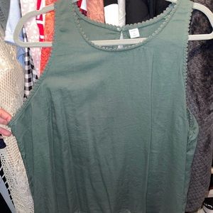 Old navy army green tank